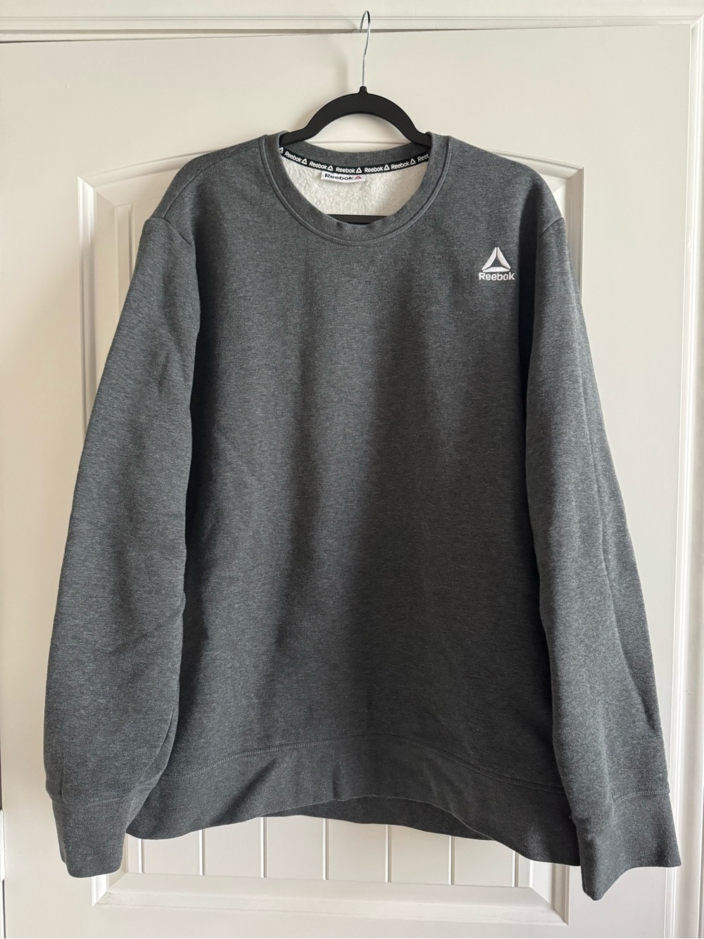 Reebok Men's Crewneck Sweatshirt - Dark Gray. Size XXL.